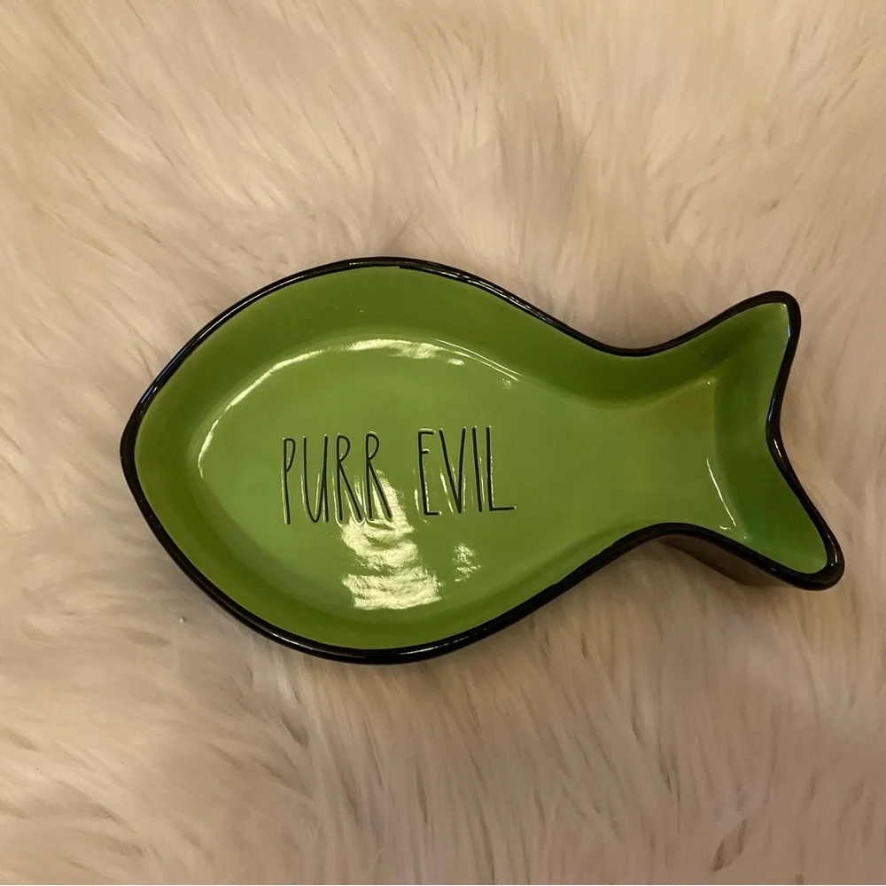 Rae Dunn Purr Evil Pet Bowl - New